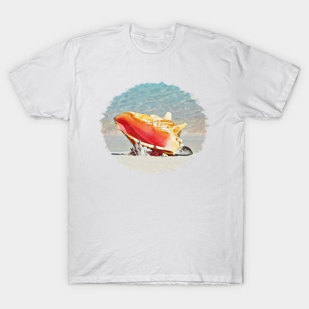 Conch Shell T-Shirt by PhotoArts